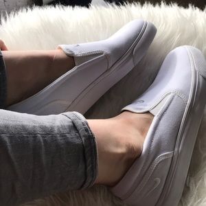 White Nike Slip Ons